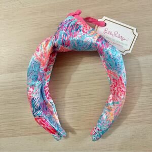 Lilly Pulitzer Wide Knotted Headband Covered in Splashdance